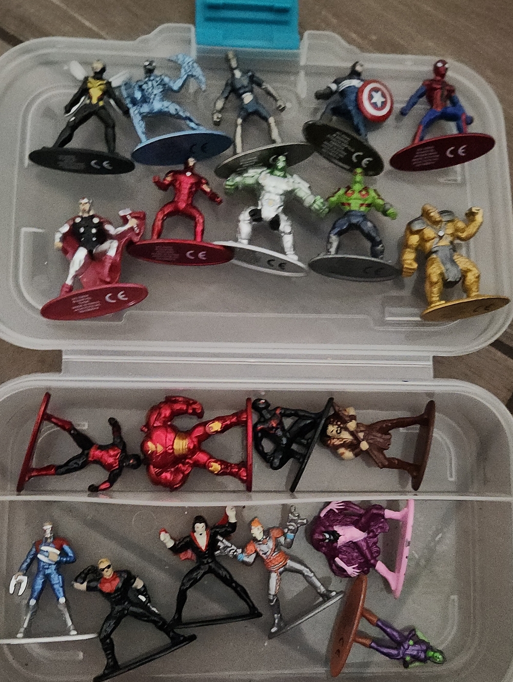 20pk Marvel Action Figure Set - Red, Blue, Gold, Green, Black, Purple, Pink